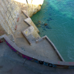 Castle ruins on coast