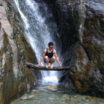Balancing at the Waterfall, Ourika Valley